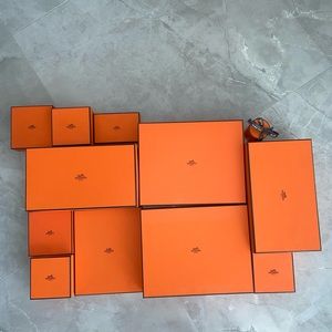 Set of 12 authentic Hermes boxes